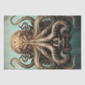 Octopus Steampunk Marine Life Aquatic Seidenpapier (Vorderseite)