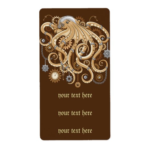 Octopus Steampunk Surreal Retro Style Machine (Vorne)