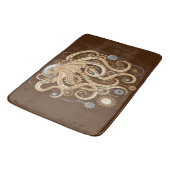 Octopus Steampunk Surreal Retro Style Machine Badematte (Schrägansicht)