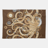 Octopus Steampunk Surreal Retro Style Machine Geschirrtuch (Horizontal)