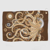 Octopus Steampunk Surreal Retro Style Machine Golfhandtuch (Horizontal)