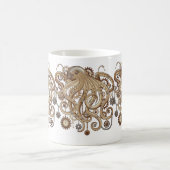 Octopus Steampunk Surreal Retro Style Machine Kaffeetasse (Mittel)