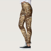 Octopus Steampunk Surreal Retro Style Machine Leggings (Links)