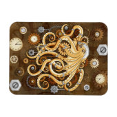 Octopus Steampunk Surreal Retro Style Machine Magnet (Horizontal)