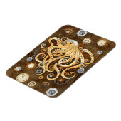 Octopus Steampunk Surreal Retro Style Machine Magnet (Linke Seite)