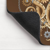 Octopus Steampunk Surreal Retro Style Machine Mousepad (Ecke)