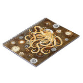 Octopus Steampunk Surreal Retro Style Machine Notizblock (Linke Seite)