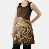 Octopus Steampunk Surreal Retro Style Machine Schürze (InSitu)