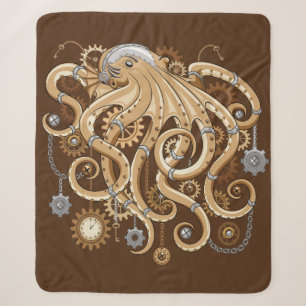 Octopus Steampunk Surreal Retro Style Machine Sherpadecke