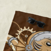 Octopus Steampunk Surreal Retro Style Machine Strandtuch (Beispiel)