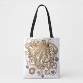 Octopus Steampunk Surreal Retro Style Machine Tasche (Vorderseite)