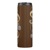 Octopus Steampunk Surreal Retro Style Machine Thermosbecher (Rückseite)
