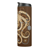Octopus Steampunk Surreal Retro Style Machine Thermosbecher (Nach rechts gedreht)