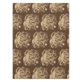 Octopus Steampunk Surreal Retro Style Machine Tischdecke (Vorderseite)