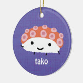 Octopus Sushi (tako) Niedlicher Kawaii Zeichentric Keramik Ornament (Links)