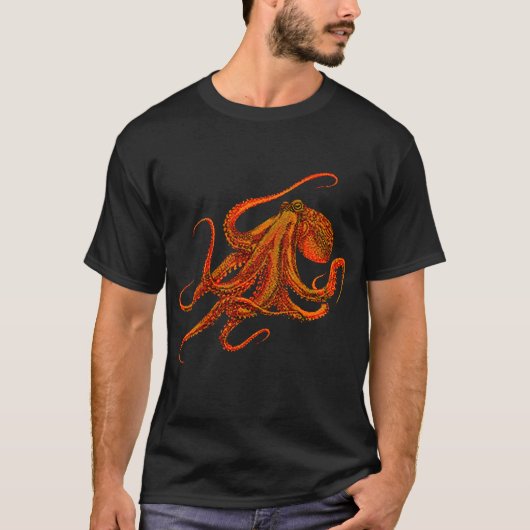 Octopus T - Shirt Cooles Angesagtes grafisches Shi (Vorderseite)