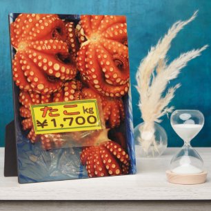 Octopus Tako た こ Tsukiji Fish Market, Tokio, Japan Fotoplatte