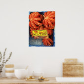 Octopus Tako た こ Tsukiji Fish Market, Tokio, Japan Poster (Küche)