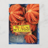 Octopus Tako た こ Tsukiji Fish Market, Tokio, Japan Postkarte (Vorderseite)