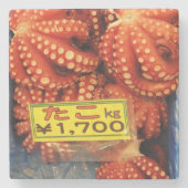 Octopus Tako た こ Tsukiji Fish Market, Tokio, Japan Steinuntersetzer (Vorderseite)