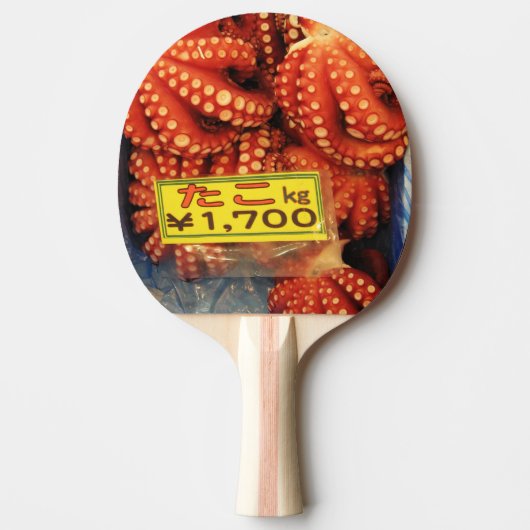 Octopus Tako た こ Tsukiji Fish Market, Tokio, Japan Tischtennis Schläger (Vorderseite)