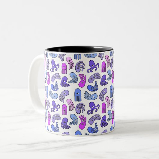 Octopus-Tasse Zweifarbige Tasse (Vorderseite Links)
