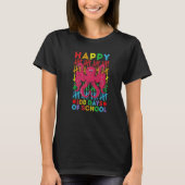 Octopus Teacher Student Happy 100 Days of School T-Shirt (Vorderseite)