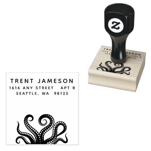 Octopus Tentacles Address Gummistempel (Stempel)