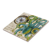 Octopus Tentacles Compass Music Fliese (Seite)
