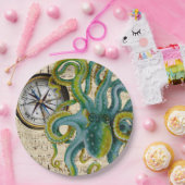 Octopus Tentacles Compass Music Pappteller (Party)