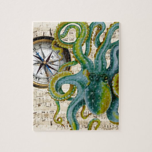 Octopus Tentacles Compass Music Puzzle (Vertikal)