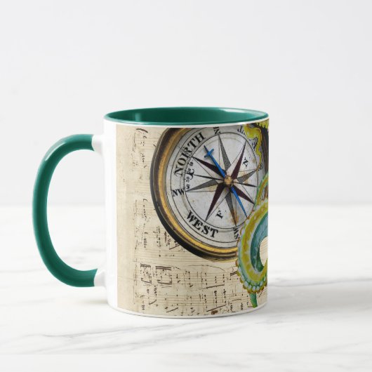 Octopus Tentacles Compass Music Tasse (Links)