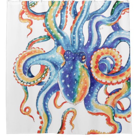 Octopus Tentacles Frische Pasta machen Duschvorhang (Vorderseite)