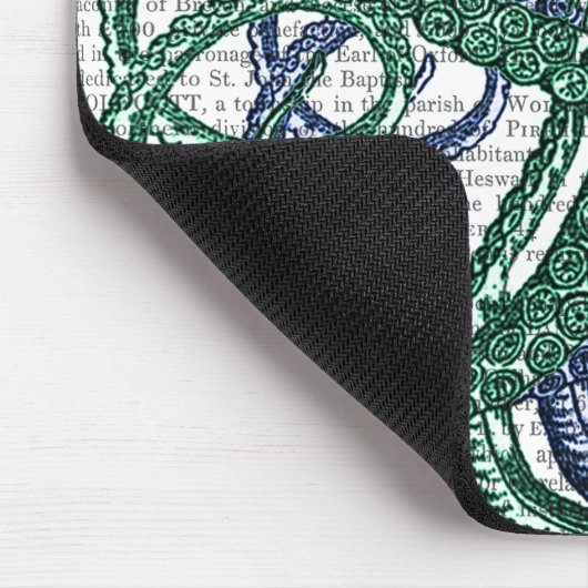 Octopus Tentacles Grün und Blau Mousepad (Ecke)