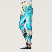 Octopus Tentacles Kraken Retro Streifen Tinte Leggings (Links)