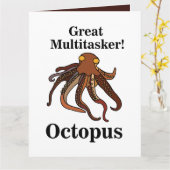 Octopus Tentacles Multitasker Funny Geburtstag Karte (Gelbe Blume)