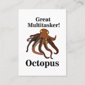 Octopus Tentacles Multitasker Sea Creatures Funny Visitenkarte (Vorderseite)