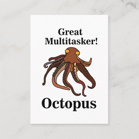 Octopus Tentacles Multitasker Sea Creatures Funny Visitenkarte (Vorderseite)