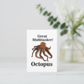 Octopus Tentacles Multitasker Sea Creatures Funny Visitenkarte (Stehend Vorderseite)