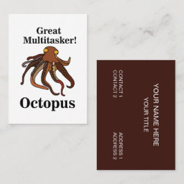 Octopus Tentacles Multitasker Sea Creatures Funny Visitenkarte