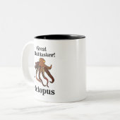 Octopus Tentacles Multitasker Sea Creatures Funny Zweifarbige Tasse (Vorderseite Links)