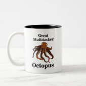 Octopus Tentacles Multitasker Sea Creatures Funny Zweifarbige Tasse (Links)