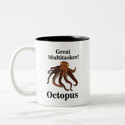 Octopus Tentacles Multitasker Sea Creatures Funny Zweifarbige Tasse (Links)