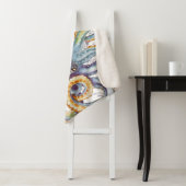 Octopus Tentacles Steel Blue Vintag Map Chic Sherpadecke (Beispiel)