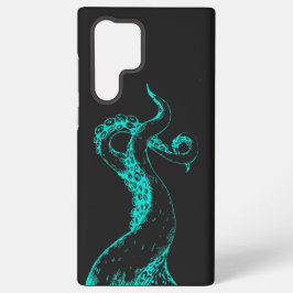 Octopus Tentakel Aqua auf schwarzer Samsung-Handyh Samsung Galaxy Hülle