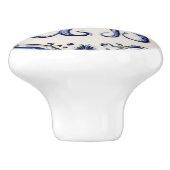 Octopus Thema Blau und Weißer Ozean Beach House Keramikknauf (Seitenansicht)