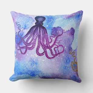 Octopus Throw Cushion - Life Under The Sea Kissen