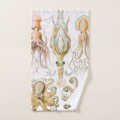 Octopus-Tintenfisch, Gamochonia, von Ernst Haeckel Badhandtuch Set (Handtuch)