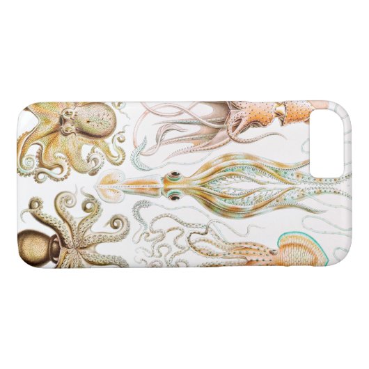 Octopus-Tintenfisch, Gamochonia, von Ernst Haeckel Case-Mate iPhone Hülle (Rückseite (Horizontal))