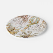 Octopus-Tintenfisch, Gamochonia, von Ernst Haeckel Pappteller (Schrägansicht)